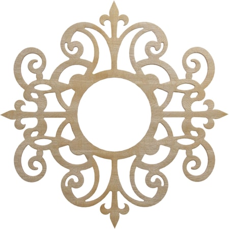 Dijon Wood Fretwork Pierced Ceiling Medallion, Hickory, 26OD X 8 1/2ID X 1/4T